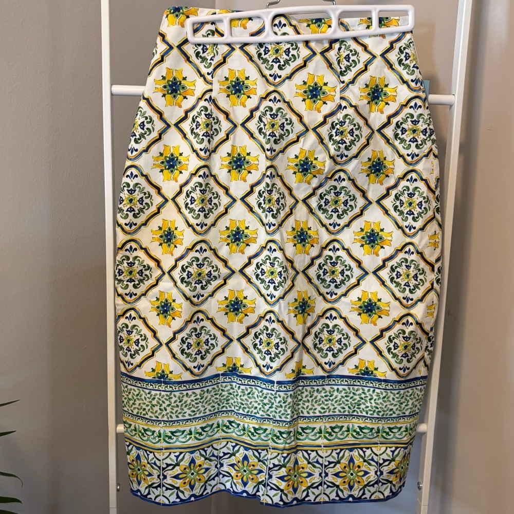 Antonio Melani Geometric Patterned Skirt